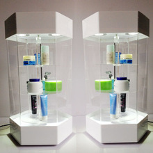 旋轉亞克力化妝品玻璃展示櫃禮品珠寶首飾品手辦牙科手機樣品展架