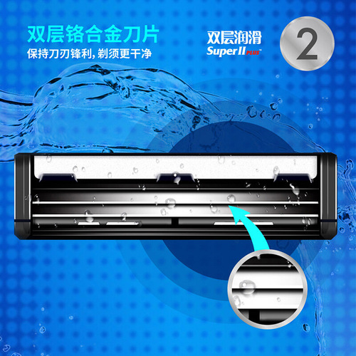 Schick/comfortable double-layer lubrication 8-blade men's razor manual razor manual blade replacement