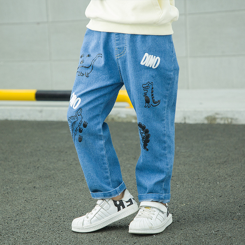 Boys' jeans 2021 spring and autumn new f...