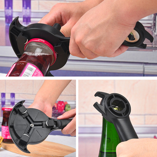 Manufacturer supplies multifunctional can opener, manual can opener, kitchen tool, creative plastic bottle opener