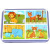 Wooden tin box, cartoon brainteaser, children's smart toy, early education, wholesale