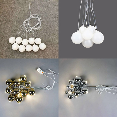 新款婚礼圆球吊灯 星空灯 10头铜线灯 龙珠吊灯 10头球泡婚礼吊顶|ms