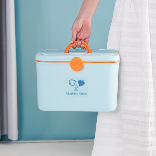 Japanese-style medicine box household storage box multi-layer large-capacity medical box set visiting box portable portable first aid box