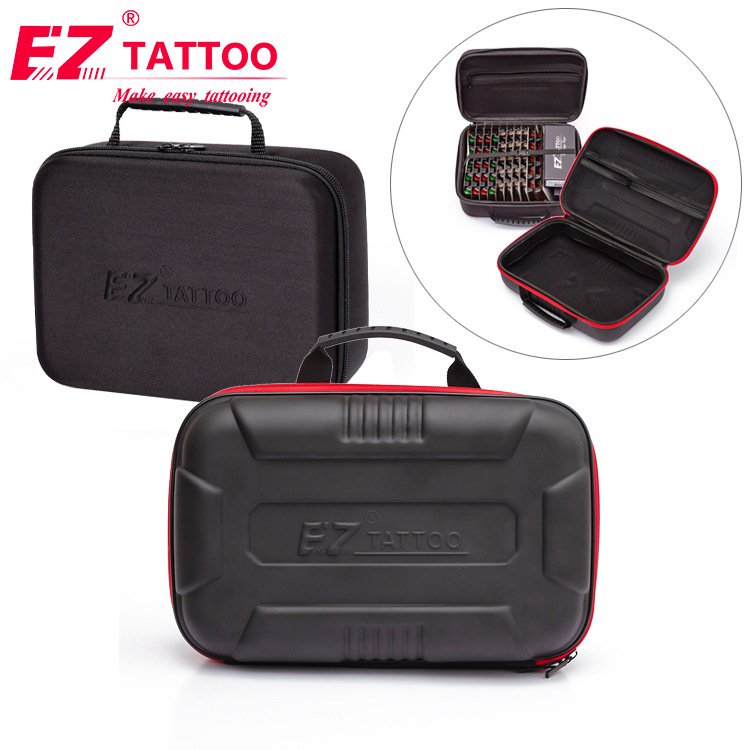 EZ Tattoo Equipment Portable Satchel Storage Box Tattoo Motor Machine Consumables Tattoo Beauty Tool Set Box