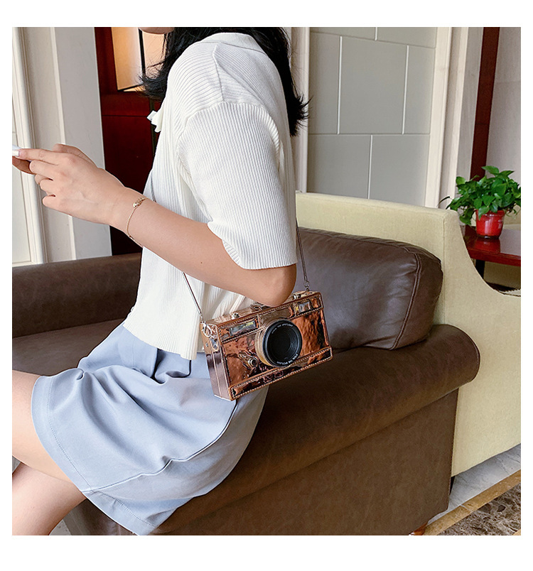 Small Summer New Trendy Fashion Chain Messenger Wild Single Shoulder Camera Bag display picture 6