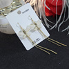 Earrings, fashionable hypoallergenic crystal with tassels, flowered
