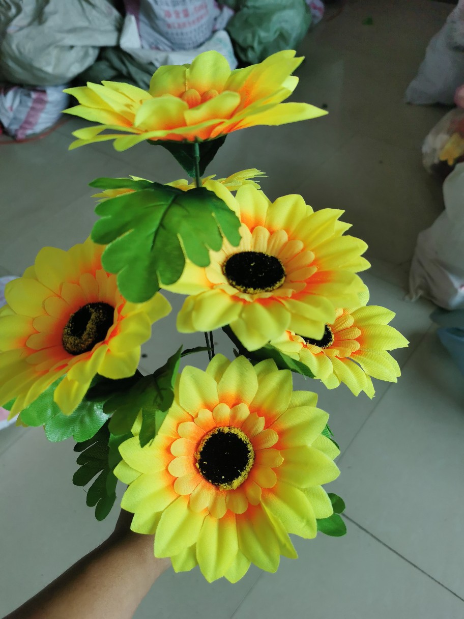 7 flores de sol girasoles flor decoración flor adornada flor