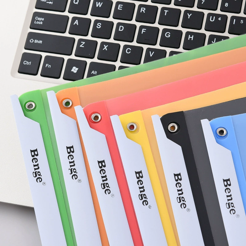 A4 Plastic Transparent Rotating Folding Folder Live Page Clamp Tips Folder Reporting Office Folder Data Book