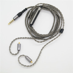 Zhongshan Zhensheng silver-plated Shure available MMCX headphone cable with microphone adjustable 3.5 interface SE535SE846