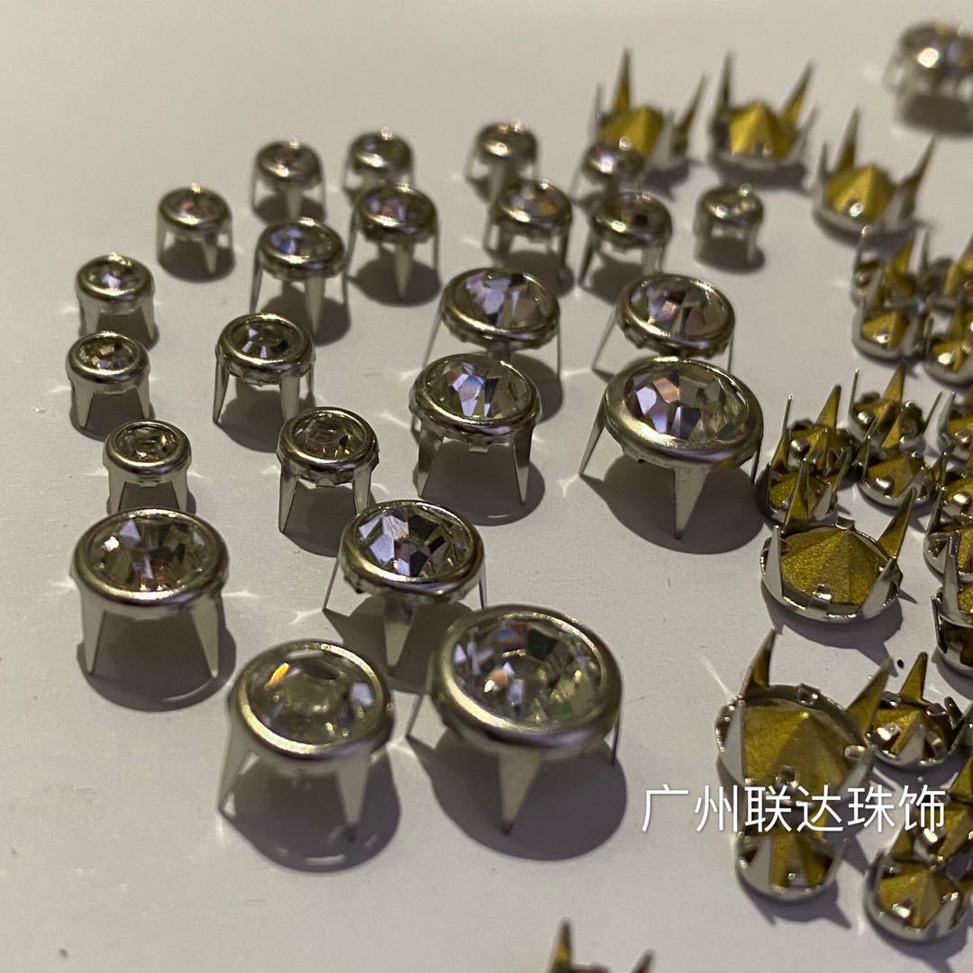 包边八爪钻 银色四爪扣钉 四爪钻 全自动机器钻钉服装鞋帽DIY配件-阿里巴巴