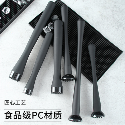 Factory direct sale PC plastic crushed ice stick lemon muddler cocktail stirrer juice muddler fruit muddler bar drinkware milk tea shop