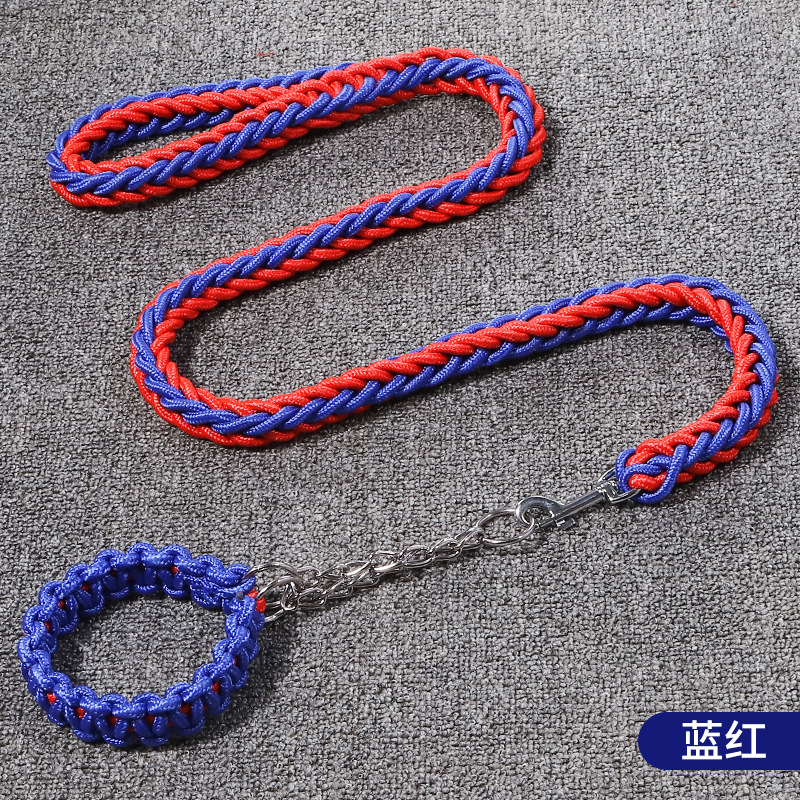 彩色八股尼龙编织宠物牵引绳4