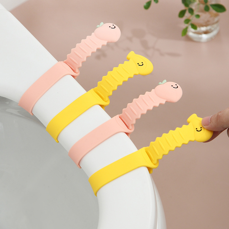 Fruit Silicone Toilet Lid Lifter Bundled Creative Cute Bathroom Flip Handle Toilet Lid Accessories