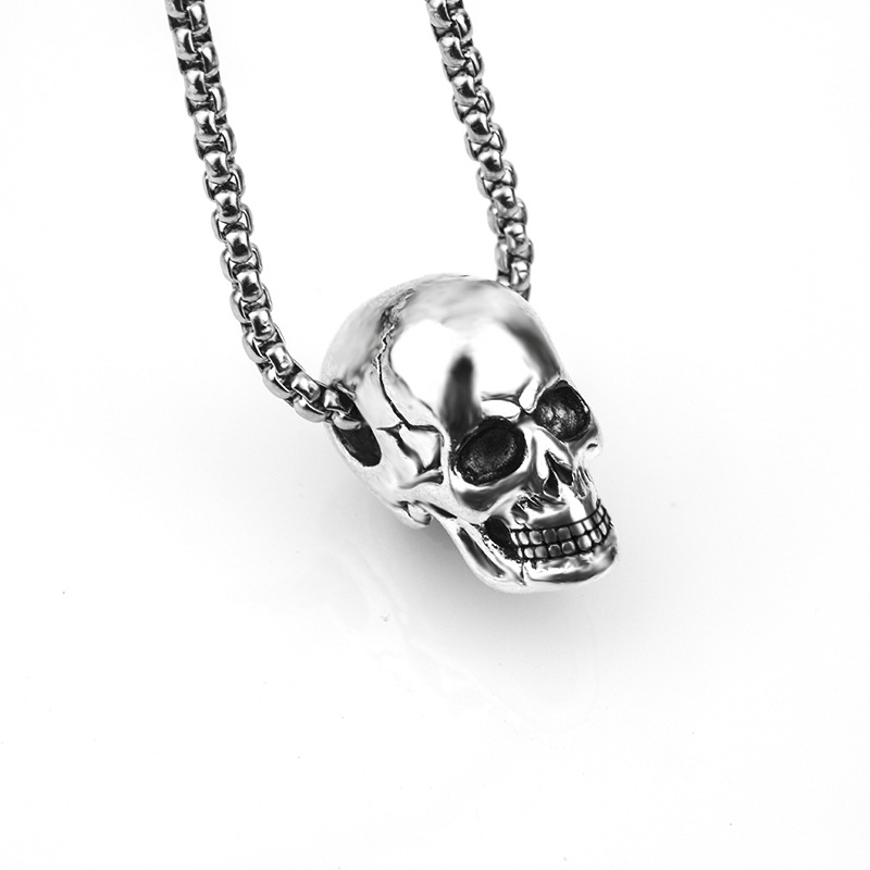 Punk Skull Titanium Steel Plating Halloween Unisex Pendant Necklace display picture 5