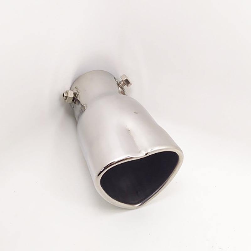 Source manufacturers car modified exhaust pipe muffler love single heart-shaped tail throat 63mm cross-border quality