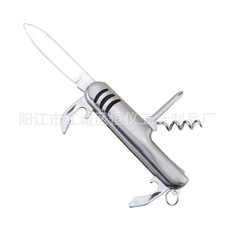 现货5开小刀 折叠不锈钢多用小刀