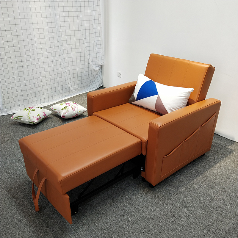 Sofá cama individual plegable dormitorio estudio oficina cama invisible sofá de cuero ahorrar espacio