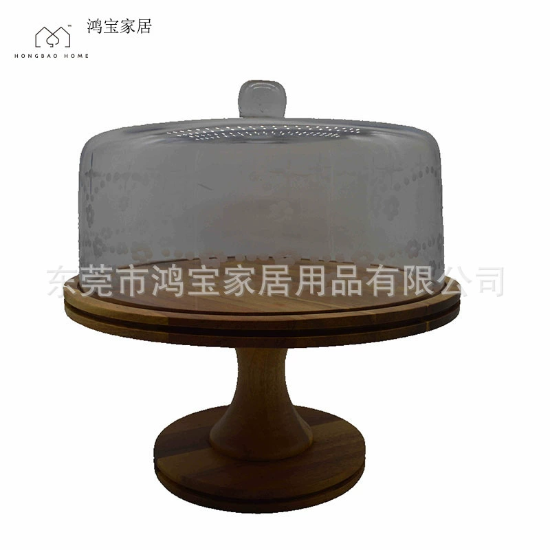 Wooden lampshade from natural wood, table lamp, wooden base, LED night light