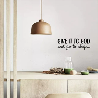 yy532 give it to god 英文箴言墙贴 客厅卧室墙面装饰墙贴