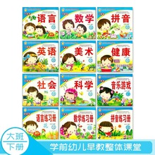 幼儿园五大领域教材幼儿学前启蒙教育大班下册全套12册含练习册