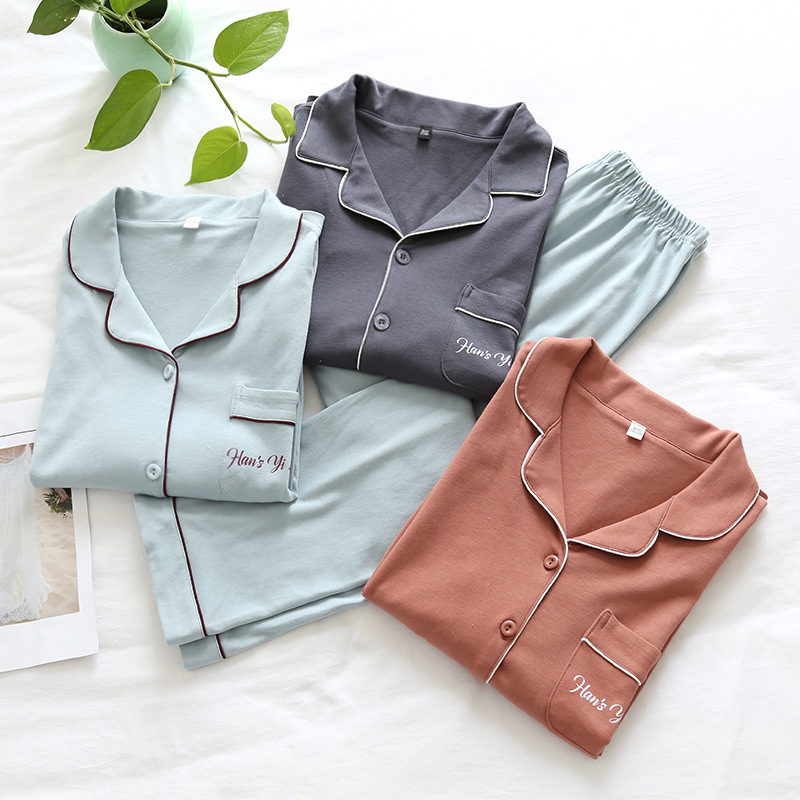 Home Unisex Casual Simple Style Solid Color Cotton Pants Sets Pajama Sets display picture 3