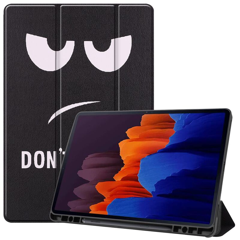 For Samsung TAB S7plus T970/T975/T976TPU soft case with Pen slot bracket flat protective cover