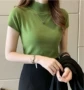 修身半袖半高领新款毛衣