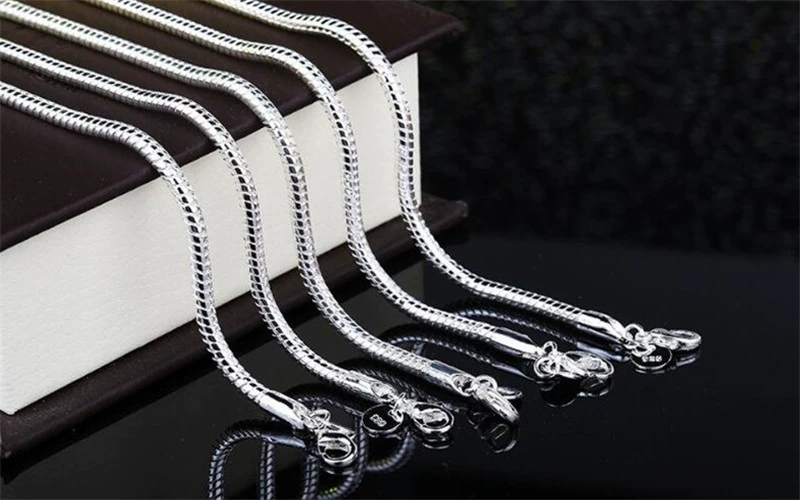 Аксессуар, серебряный браслет, ожерелье, европейский стиль, Aliexpress, 3мм, простой и элегантный дизайн, на заказ, оптом