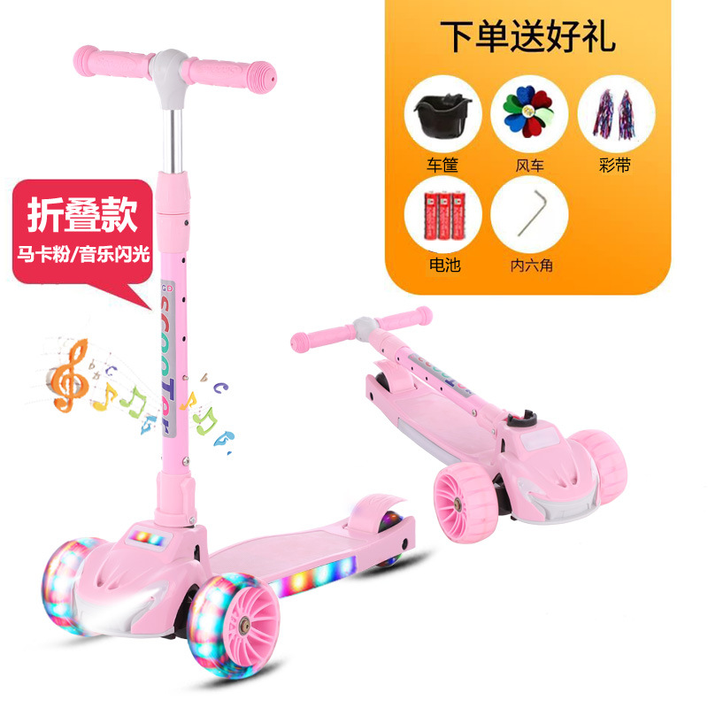 Patinete para niños de 2 a 14 años, tres o cuatro ruedas, diseño graffiti Swiss Flash, venta directa de fábrica.