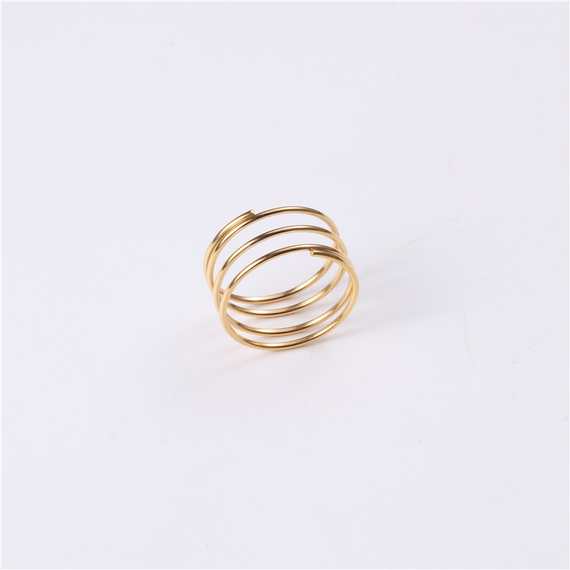 Simple Style Geometric Titanium Steel Plating Rings display picture 3