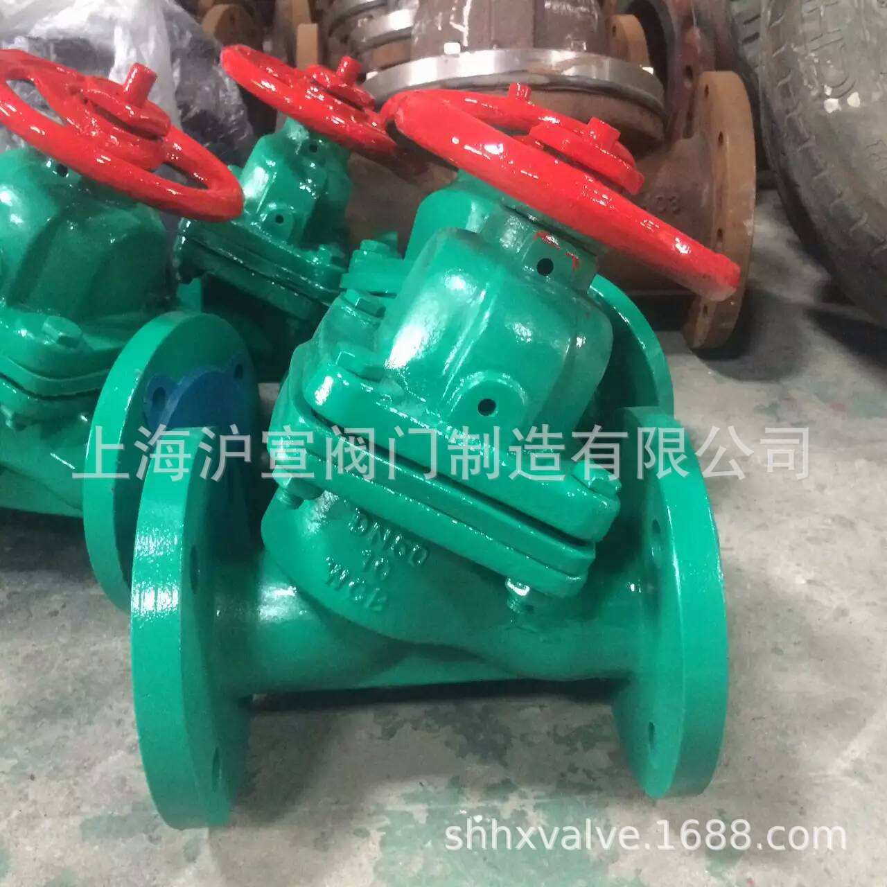 上海沪宣手动隔膜阀  G41F46 碳钢法兰隔膜阀