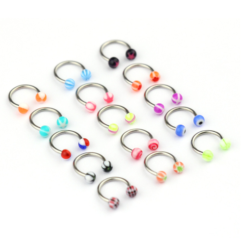 Simple Style U Shape Stainless Steel Arylic Eyebrow Nails 1 Set