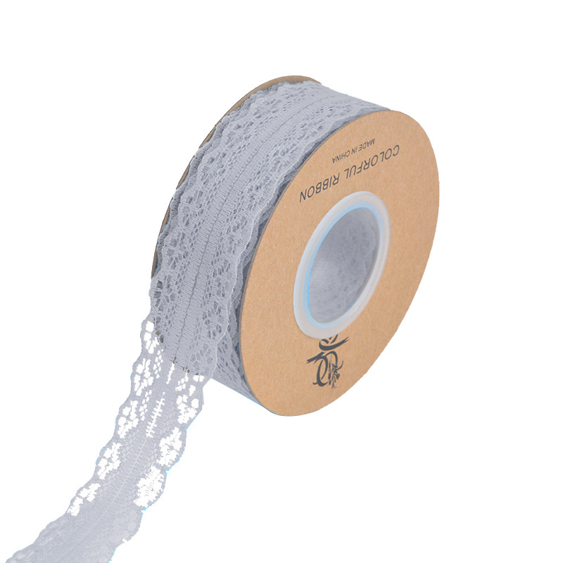 Fibra color 3cm flor pastel caja de regalo mano hecho a mano DIY tocado cinta de encaje arco cinta al por mayor