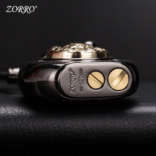 Zorro Zorro Brass Kerosene Windproof Lighter Personalized Creative Rocker Comes to Run Classic Kerosene Engine