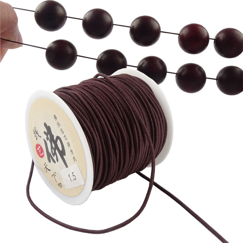 Core-wrapped Stretch Line Stretch Rope Beaded Line Rubber Band String Rope Beaded Stretch Line Bracelet Rope