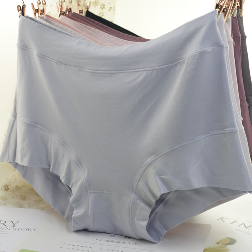 Factory direct sales of new modal women's underwear solid color mid-waist underwear comfortable hip-covering briefs wholesale