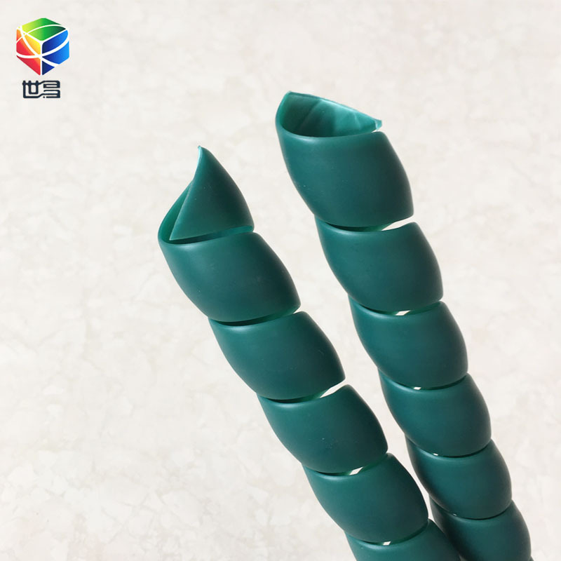 墨绿色螺旋保护套 胶管螺旋保护套 PP材质卸车机水管缠绕管