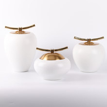 现代新中式装饰陶瓷摆件家居客厅电视柜玄关样板房软装摆设储物罐