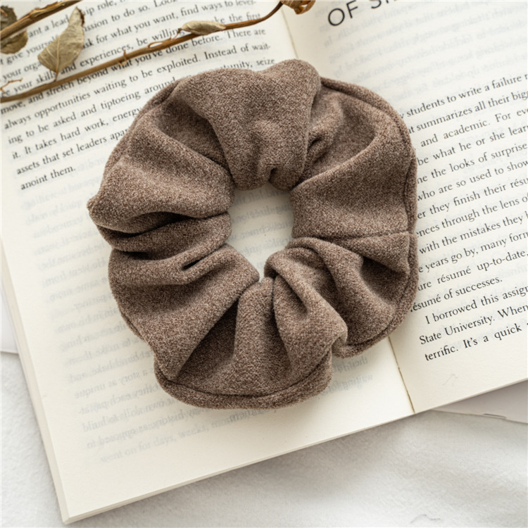 Simple Pure Color Woolen Hair Scrunchies display picture 9