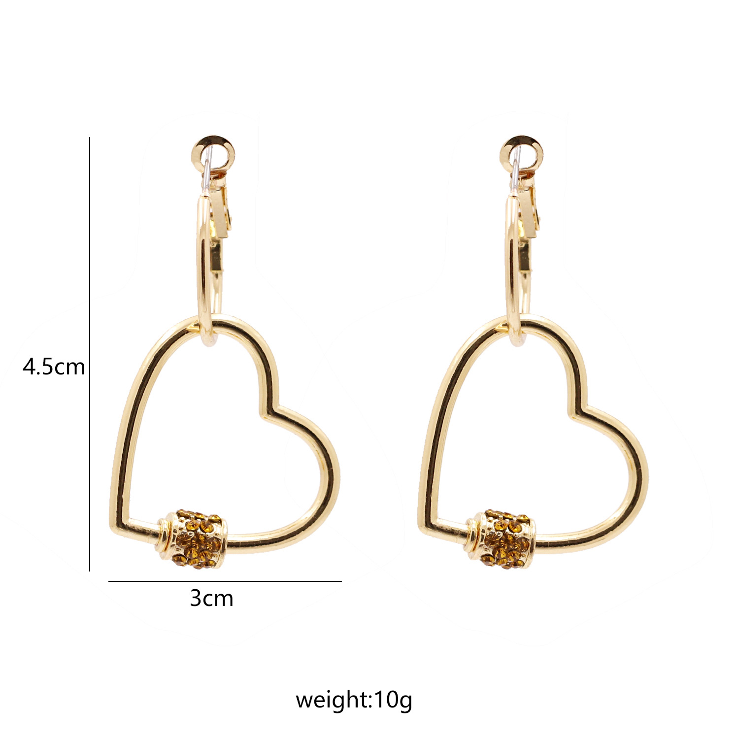 Fashion Gold Heart-shaped Retro Exaggerated Earring Ear Jewelry For Women display picture 27