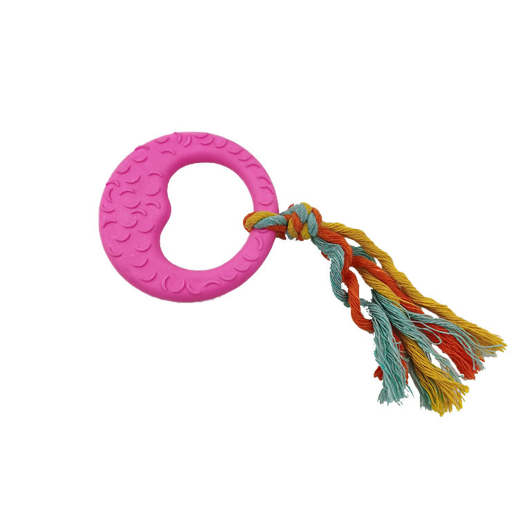 Suministro directo de fábrica TPR perro cuerda Luna molar mordedura resistente nudo de algodón juguete entrenamiento juguete para mascotas al por mayor