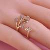 One size fashionable ring, accessory, Japanese and Korean, micro incrustation, on index finger, wholesale