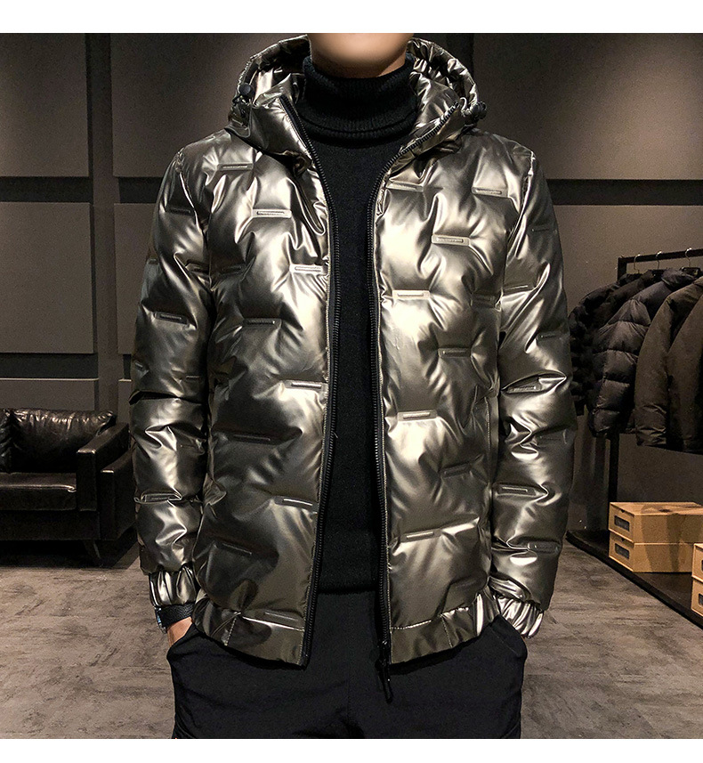 2023 New Trendy Bright Face da uomo in piumino edizione coreana leggero e slim fit cappotto invernale per ragazzi_voghion.com