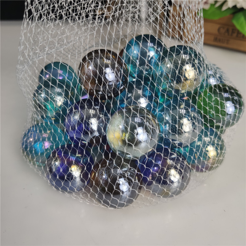 16MM琥珀水红深蓝海蓝草绿白色七彩色混色35MM玻璃弹珠游戏机专用