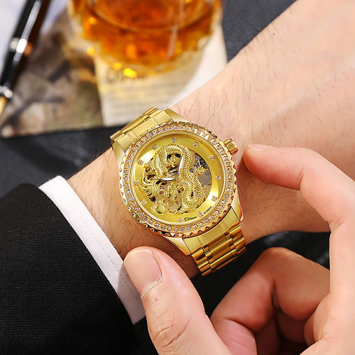 Brand men's fully automatic mechanical watch Swiss Dragon watch waterproof live broadcast one-piece drop shipping men's watch