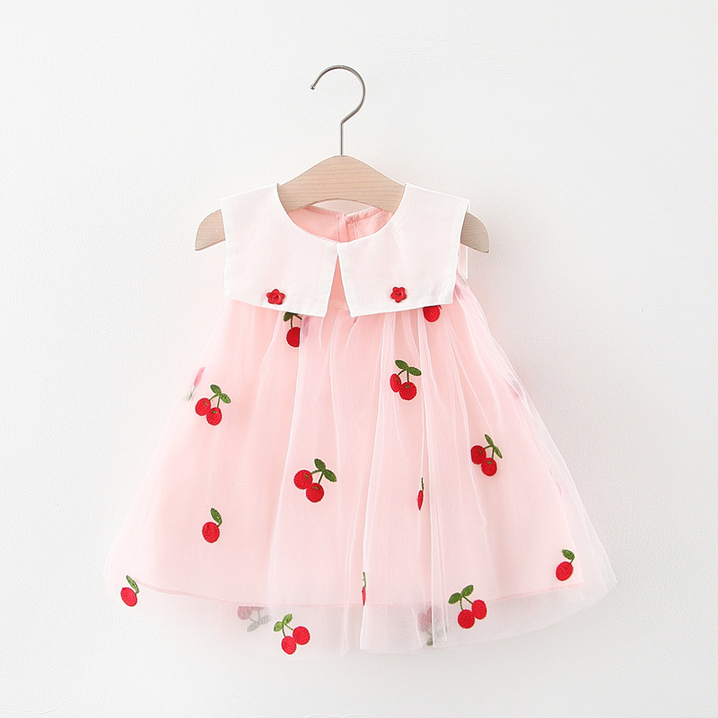 Korean girl dress 2020 summer new cherry...