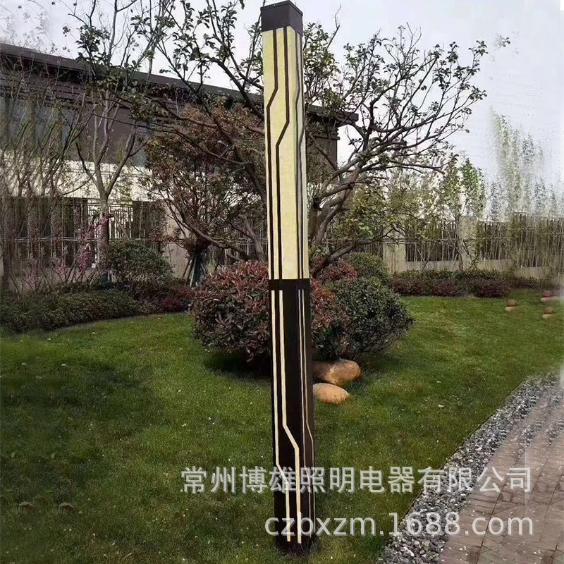 方形景观灯中式园林景观灯防水LED方形灯柱广场别墅小区庭院灯|ms