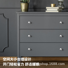 Modern light aluminum cabinet doors with direct supply from Fengsheng factory, single hole crystal handles, high-end zinc alloy drawer pulls