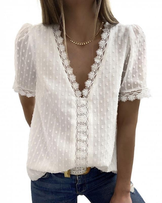 Floral Lace Chiffon T-shirt