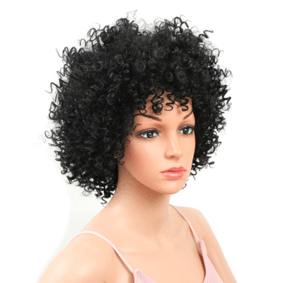 Curly Hair Wigs Customized OE wig puffy explosive head small curl head cover